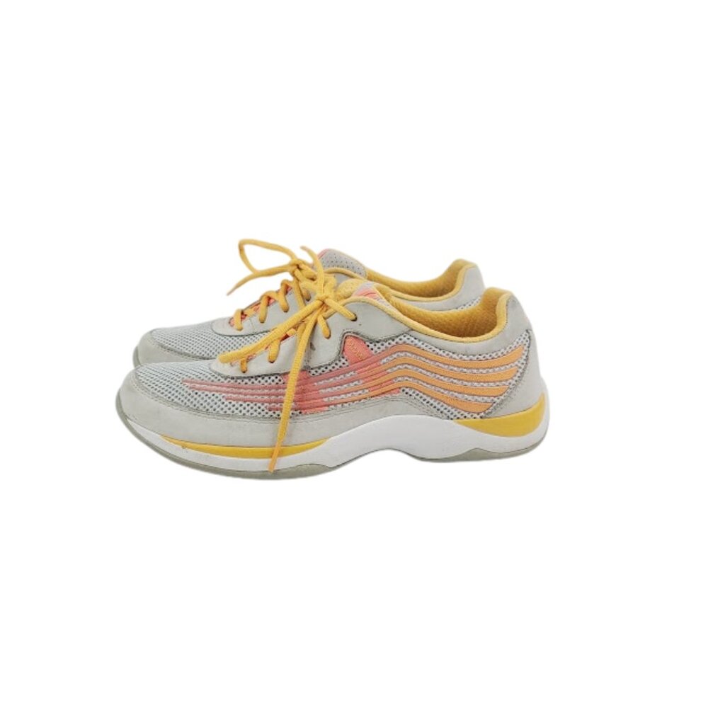 Dansko Women's Gray Yellow Shayla Lace Up Athletic Tennis Shoes‎ Size 10